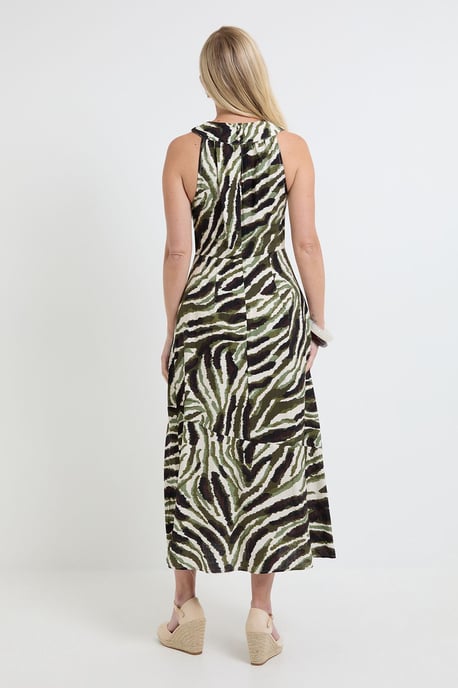 Petite Abstract Twist Neck Maxi Dress - Image 3