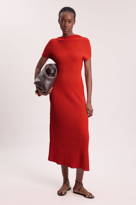 Stitch Detail Knit Midi Dress - Image 1