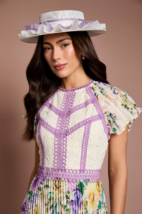 Lisa Tan Ruffle Boater - Image 2