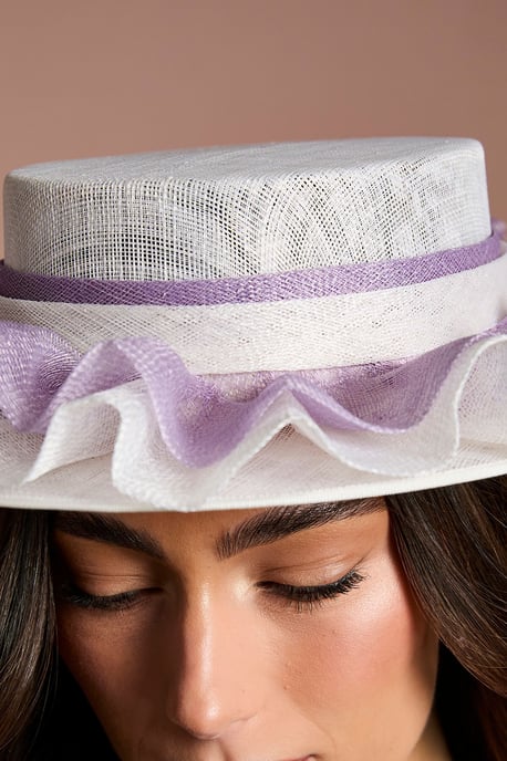 Lisa Tan Ruffle Boater - Image 3