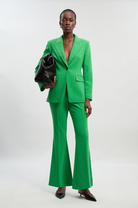 Petite Compact Stretch Single Breasted Tailored Blazer - Image 2