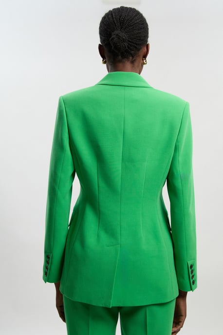 Petite Compact Stretch Single Breasted Tailored Blazer - Image 4