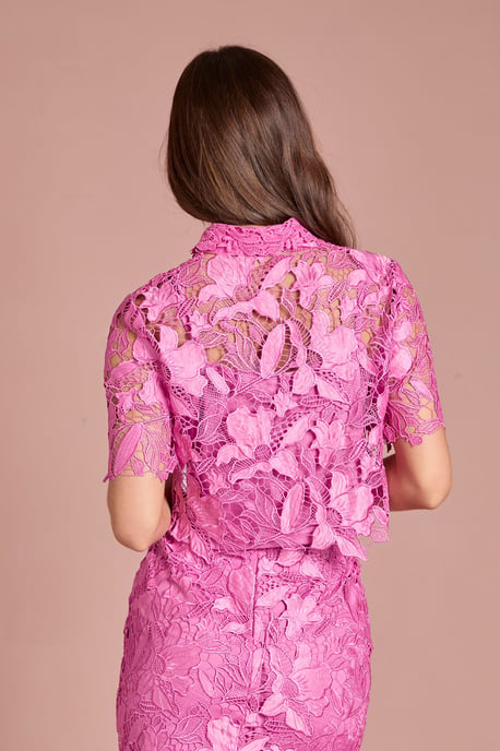 Lace Pearl Button Shirt - Image 3