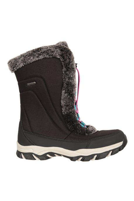 'Ohio' Youth Snow Boots with Rubber Outsole Waterproof Cosy Winter Shoes Pink - Image 2