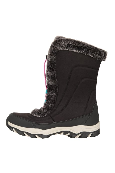 'Ohio' Youth Snow Boots with Rubber Outsole Waterproof Cosy Winter Shoes Pink - Image 4