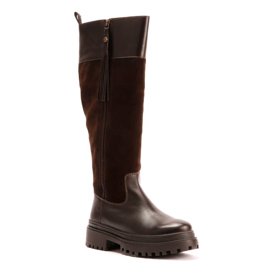 Osprey London The Bramble Tall Läderkvinnors Bruna Stövlar - Image 2