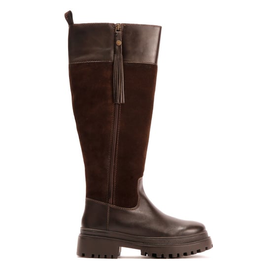 Osprey London The Bramble Tall Läderkvinnors Bruna Stövlar - Image 5