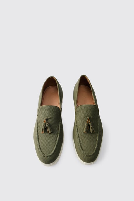 Textured Tassel PU Loafer - Image 3
