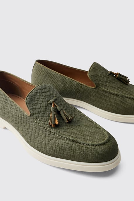 Textured Tassel PU Loafer - Image 5