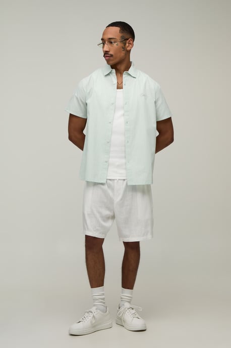 Regular Fit Man Embroidered Short Sleeve Shirt - Image 4
