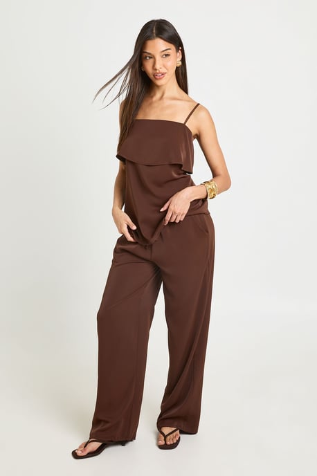 Square Neck Double Layer Top and Trouser Co Ord - Image 3
