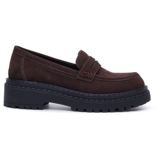 Hush Puppies Odessa Leren Dames Chocolade Loafers - Image 6