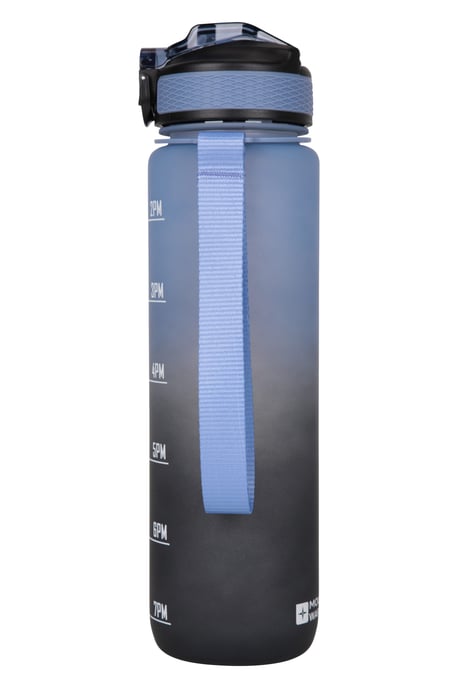 BPA Free Ombre Plastic Water Bottle Lightweight Easy Clean Leakproof Push Lid Blue - Image 2