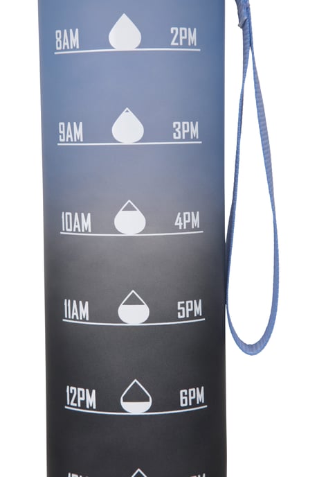BPA Free Ombre Plastic Water Bottle Lightweight Easy Clean Leakproof Push Lid Blue - Image 4