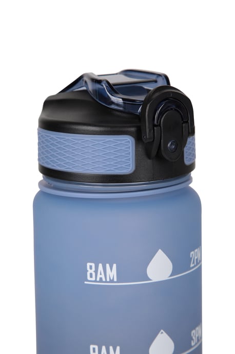 BPA Free Ombre Plastic Water Bottle Lightweight Easy Clean Leakproof Push Lid Blue - Image 6