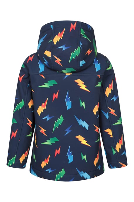 'Exodus' Kids Softshell Jacket with Two Side Pockets Fleece Lined Water Resistant Outdoors Coat Yellow - Image 3