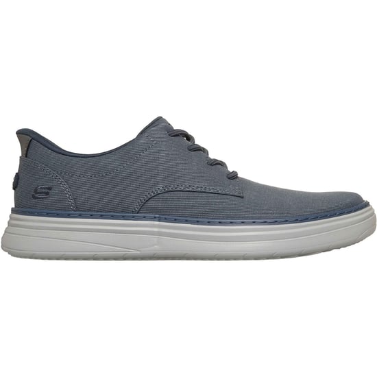 Skechers Hyland Justino Textiel Heren Marineblauwe Veterschoenen - Image 5