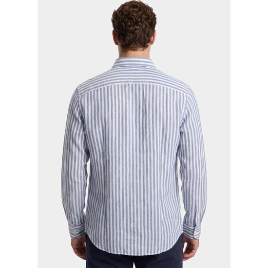 Blue Coast Overhemd heren 100% linnen, lichtgroen streep 118r4/0018 - Image 3