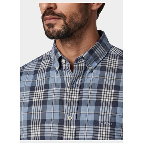 Gant Overhemd heren checked melange poplin shirt 3262006/901 - Image 5