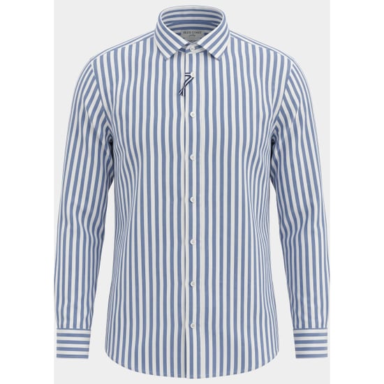 Blue Coast Overhemd heren 100% linnen, lichtgroen streep 118r4/0018 - Image 5