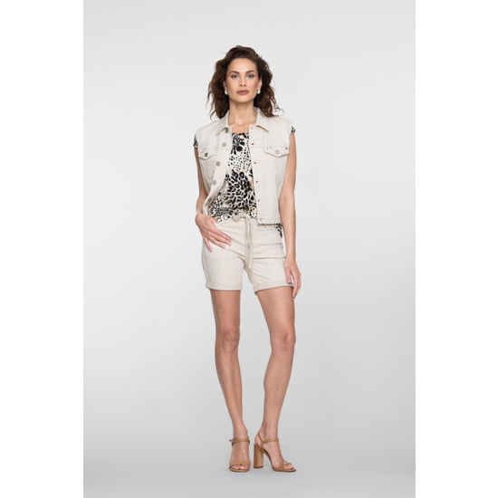Geisha 61012-10 jeans shorts linen mix - Image 4