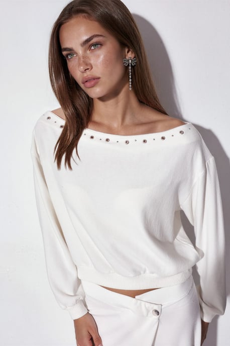 Dames Fleece Sweatshirt met Ronde Hals - Image 1