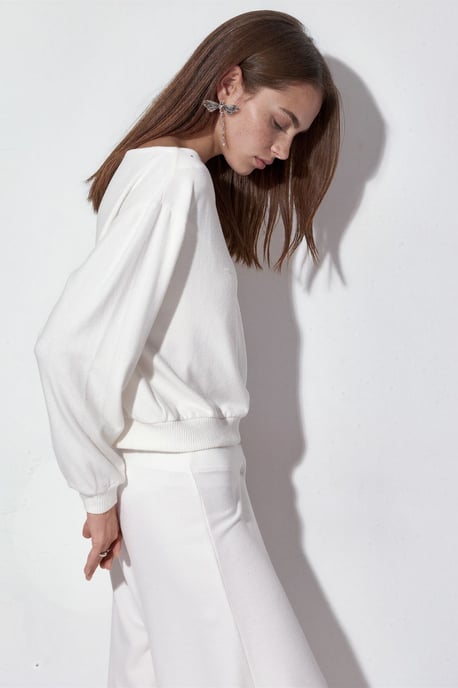 Dames Fleece Sweatshirt met Ronde Hals - Image 2