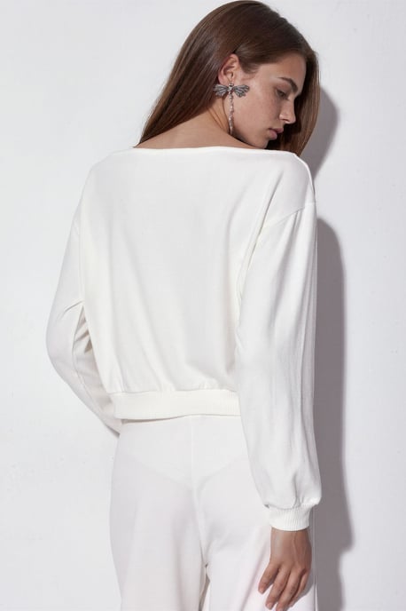Dames Fleece Sweatshirt met Ronde Hals - Image 3