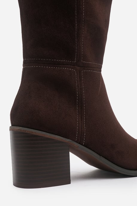 Wheres That From Womens Colette Wide Fit Knee High Block Heel Boot - Image 4