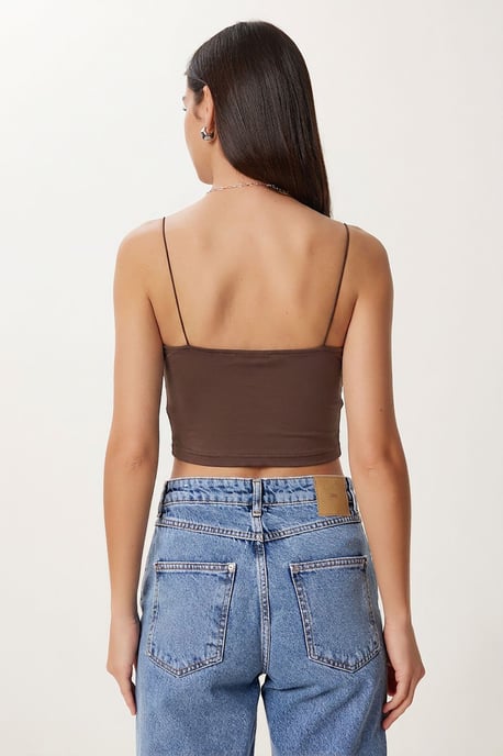 Slim Fit Square Neck Crop Top - Image 5