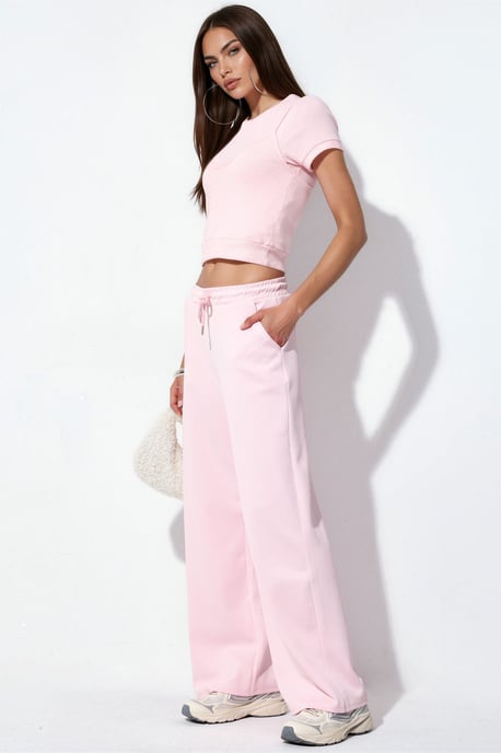 Ribbed Drawstring Waist Pants - Image 2