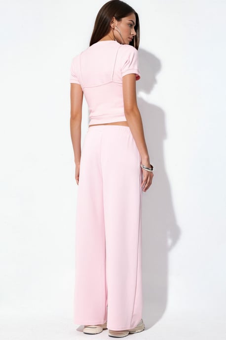 Ribbed Drawstring Waist Pants - Image 3