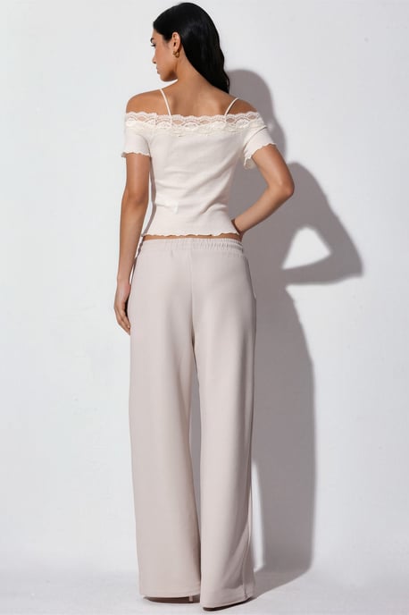 Ribbed Drawstring Waist Pants - Image 2
