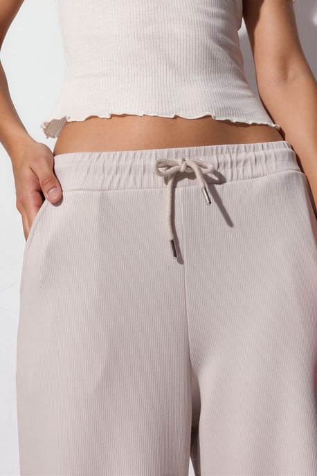 Ribbed Drawstring Waist Pants - Image 4