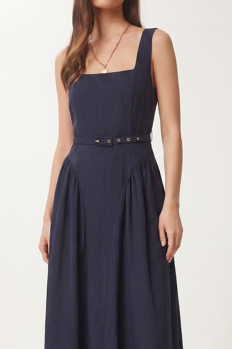 Belted Sleeveless Midi Dress - Image 5
