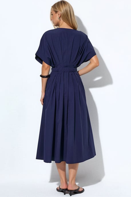 Casual V-hals Midi Shirtjurk - Image 3