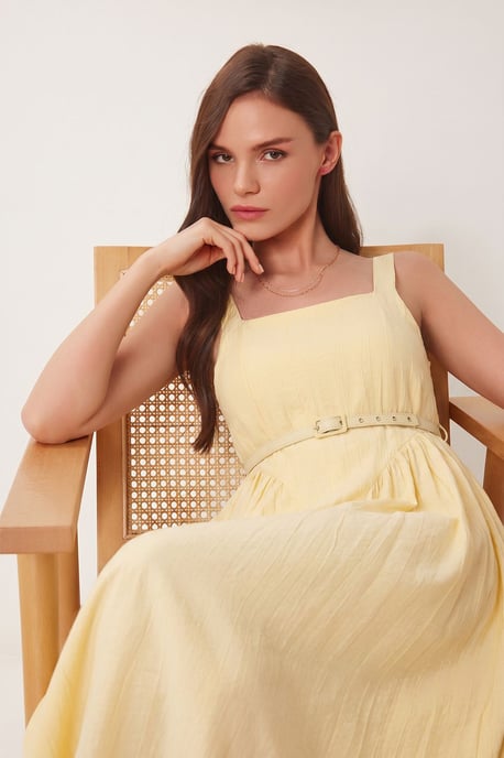 Belted Sleeveless Midi Dress - Image 2