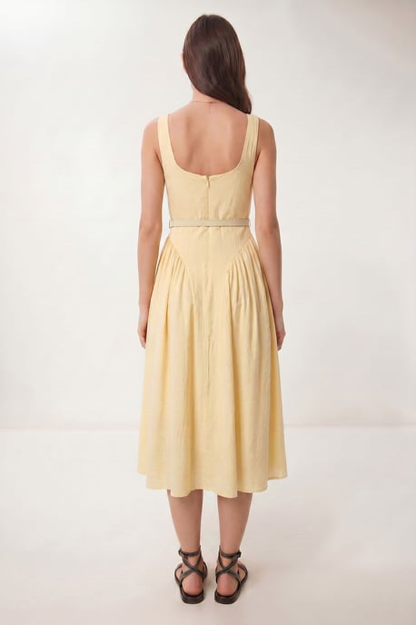 Belted Sleeveless Midi Dress - Image 5