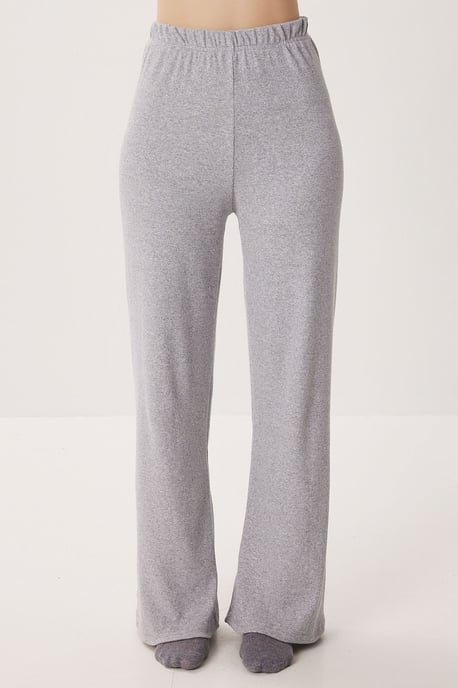 Mid-Waist Wide-Leg Knit Lounge Bottoms - Image 4