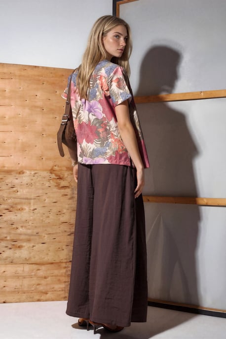 Wide Leg Palazzo Modal Pants - Image 3