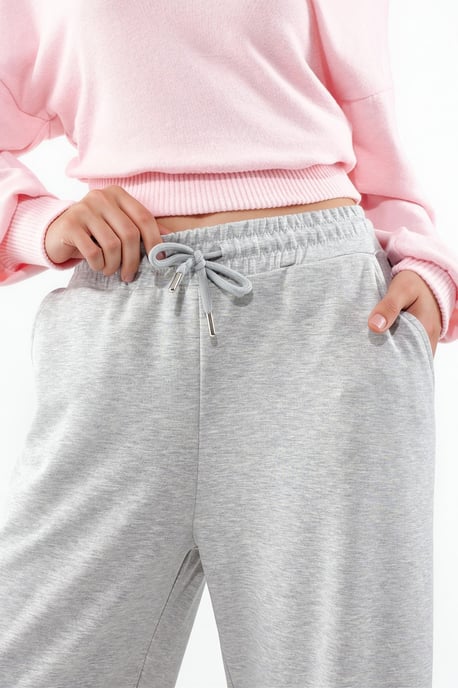 Midi taille wijde pijpen modal broek - Image 4