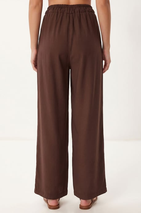High-Waist Wide-Leg Crepe Trousers - Image 5