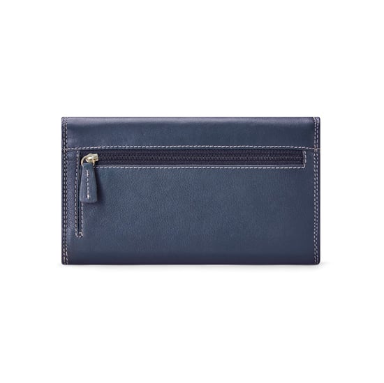 Women’s Genuine Leather Purse Multi Card RFID Wallet in Navy - Image 2