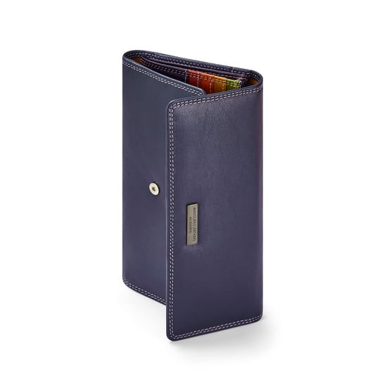 Women’s Genuine Leather Purse Multi Card RFID Wallet in Navy - Image 5
