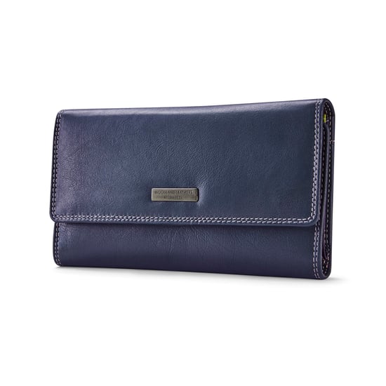 Women’s Genuine Leather Purse Multi Card RFID Wallet in Navy - Image 6