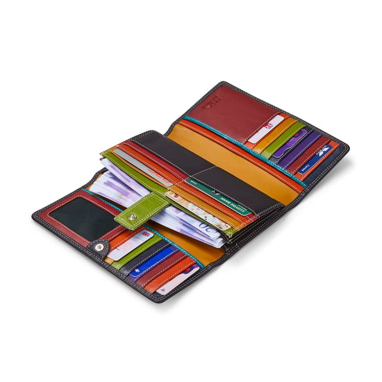 Women’s Genuine Leather Purse Multi Card RFID Wallet in Black - Image 4