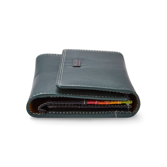Women’s Genuine Leather Purse Multi Card RFID Wallet in Green - Image 3