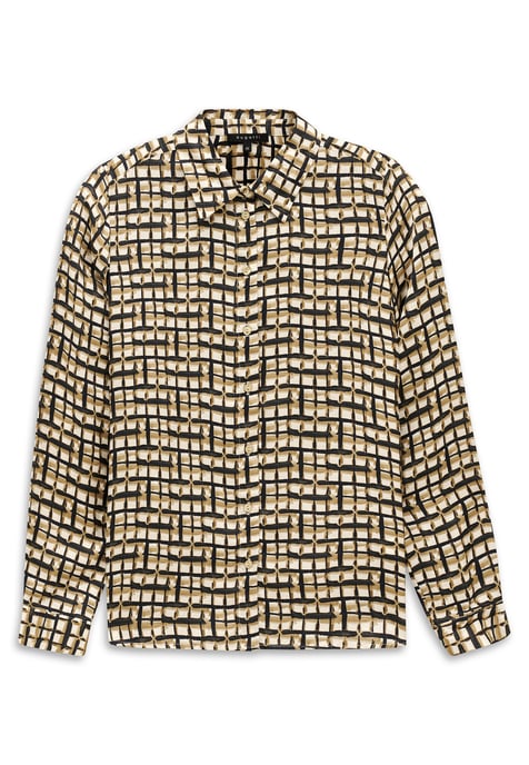 Bugatti Damen Blouse van viscose met overhemdkraag en grafisch patroon - Image 4