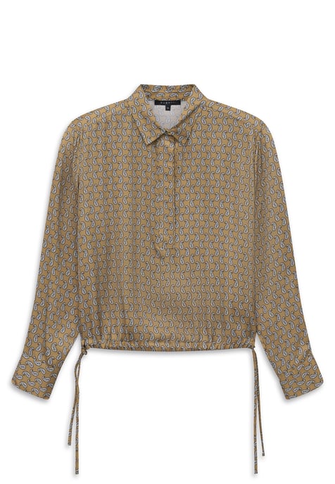 Bugatti Damen Blouse van viscose met grafische print en overhemdkraag - Image 4