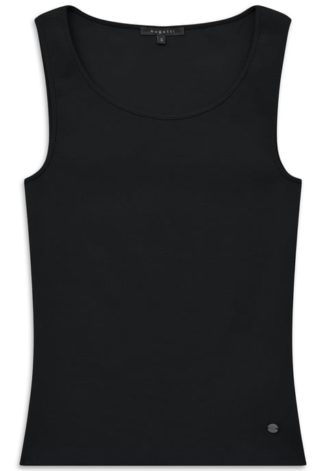 Bugatti Damen Top van katoen-stretch met ribbelpatroon - Image 3